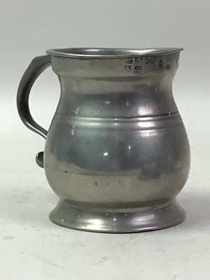 Lot 659 - GROUP OF PEWTER BALUSTER MEASURES