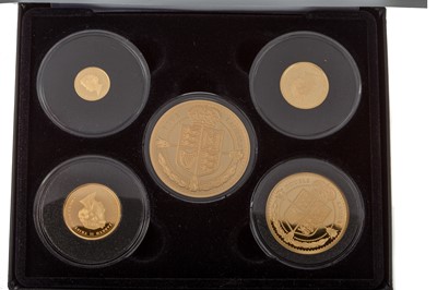 Lot 41 - 400TH ANNIVERSARY LAUREL GOLD PROOF FIVE COIN PREMIUM COLLECTION