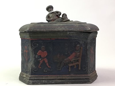 Lot 648 - LEAD TOBACCO JAR