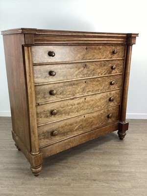 Lot 1528 - WILLIAM IV MAHOGANY CHEST OF DRAWERS