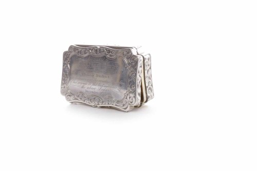 Lot 50 - EARLY VICTORIAN SILVER SNUFF BOX maker Francis...