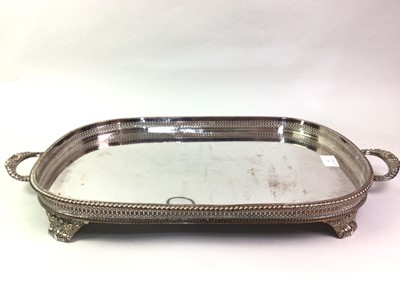 Lot 37 - SILVER PLATED SERVING TRAY