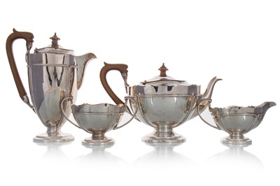 Lot 993 - GEORGE V FOUR PIECE TEA AND COFFEE SERVICE