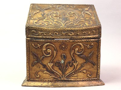 Lot 695 - GILTWOOD DESK STATIONERY STAND