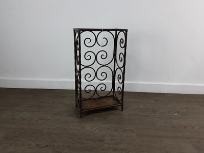 Lot 728 - WROUGHT IRON STICK STAND