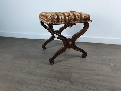 Lot 685 - VICTORIAN X-FRAME STOOL