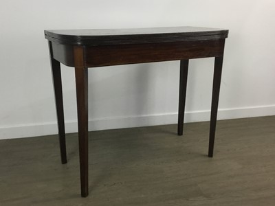 Lot 146 - MAHOGANY TURNOVER TEA TABLE