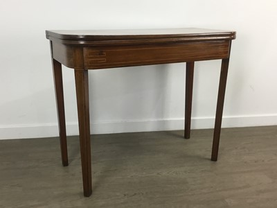 Lot 154 - MAHOGANY TURN OVER TEA TABLE