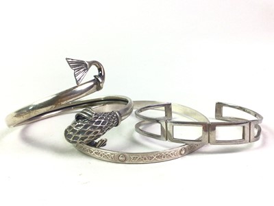 Lot 111 - COLLECTION OF SILVER BANGLES