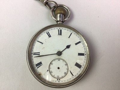 Lot 117 - THREE SILVER OPEN FACED POCKET WATCHES