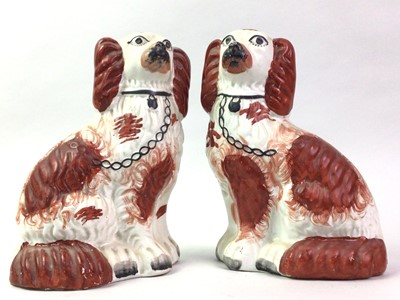 Lot 138 - PAIR OF STAFFORDSHIRE DOGS