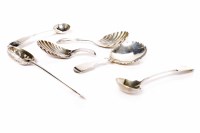 Lot 91 - THREE EARLY 19TH CENTURY SILVER CADDY SPOONS...