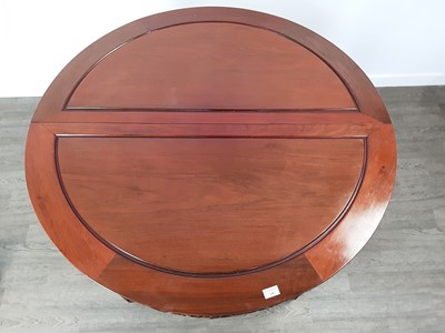 Lot 146 - CHINESE CIRCULAR HARDWOOD DINING TABLE