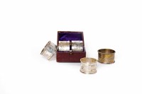 Lot 92 - PAIR OF VICTORIAN SILVER NAPKIN RINGS maker...