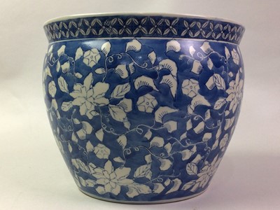 Lot 225 - CHINESE STONEWARE PLANTER, LATE 20TH CENTURY