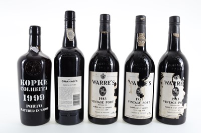 Lot 239 - 5 BOTTLES OF VINTAGE PORT