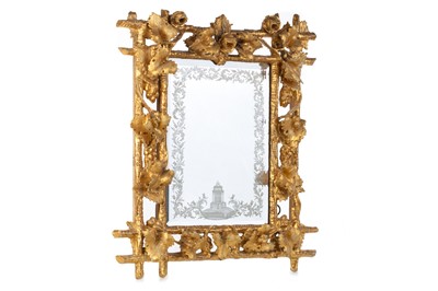 Lot 1310 - FLORENTINE-STYLE GILT WOOD MIRROR