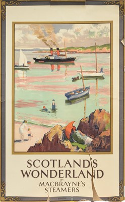 Lot 478 - DAVID MACBRAYNE LTD., FOUR ORIGINAL LITHOGRAPHIC TRAVEL POSTERS