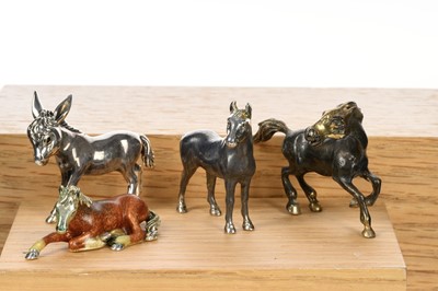 Lot 1101 - GROUP OF SILVER MINIATURE FIGURES