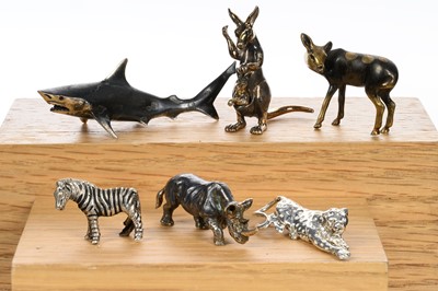 Lot 1108 - GROUP OF SILVER MINIATURE FIGURES