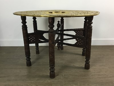 Lot 398 - MIDDLE EASTERN BRASS TABLE