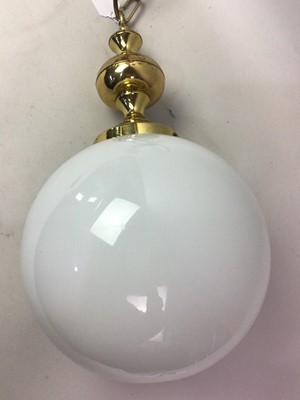 Lot 400 - PAIR OF BRASS CEILING LIGHTS