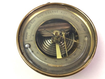 Lot 405 - BRASS BAROMETER