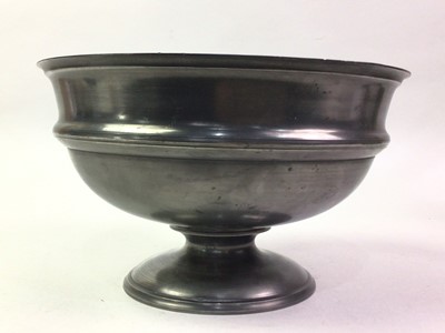 Lot 428 - VICTORIAN PEWTER CIRCULAR BOWL