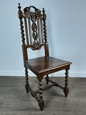 Lot 432 - OAK HALL CHAIR