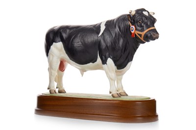 Lot 1327 - DORIS LINDNER FOR ROYAL WORCESTER, BRITISH FRIESIAN BULL