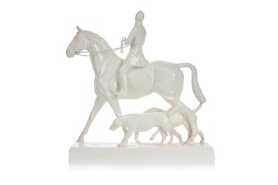 Lot 1330 - DORIS LINDNER FOR ROYAL WORCESTER, HUNTSMEN AND HOUND