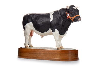 Lot 1332 - DORIS LINDNER FOR ROYAL WORCESTER, HOLSTEIN-FRIESIAN BULL