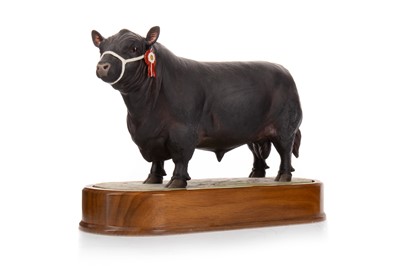 Lot 1345 - DORIS LINDNER FOR ROYAL WORCESTER,   ABERDEEN ANGUS BULL