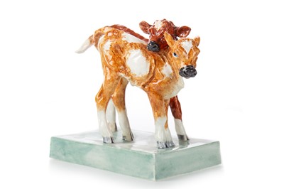 Lot 1349 - DORIS LINDNER FOR ROYAL WORCESTER, CALVES