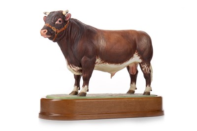 Lot 1353 - DORIS LINDNER FOR ROYAL WORCESTER, DAIRY SHORTHORN BULL