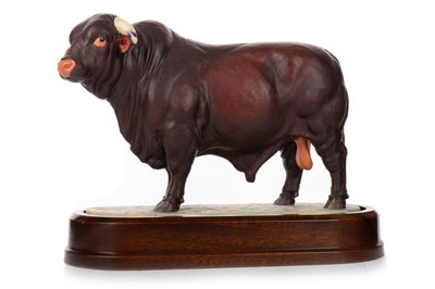 Lot 1357 - DORIS LINDNER FOR ROYAL WORCESTER, SANTA GERTRUDIS BULL