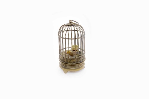 Lot 624 - SMALL 'BIRD IN CAGE' MUSICAL AUTOMATON...