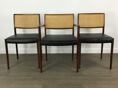 Lot 481 - ATTRIBUTED TO SKARABORGS MOBELINDUSTRI TIBRO, SET OF EIGHT ROSEWOOD DINING CHAIRS