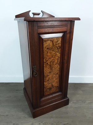 Lot 469 - VICTORIAN WALNUT AND MAHOGANY POT CUPBOARD