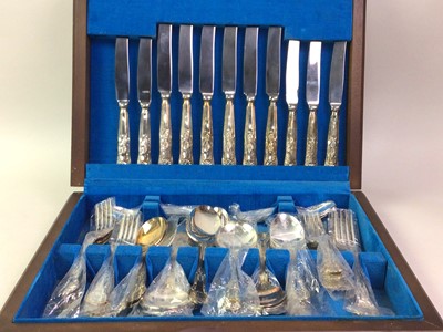 Lot 475 - TWO CANTEENS OF SILVER PLATED CUTLERY