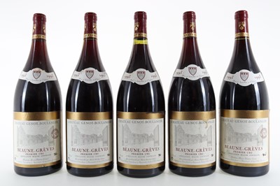 Lot 33 - 5 MAGNUM BOTTLES OF CHATEAU GENOT-BOULANGER 1993 BEAUNE-GREVES PREMIER CRU