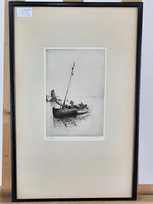 Lot 550 - TWO JACKSON SIMPSON BOATING ETCHINGS