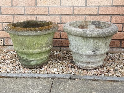 Lot 561 - PAIR OF COMPOSITE STONE PLANTERS