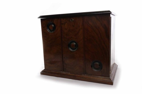 Lot 801 - VICTORIAN WALNUT TABLE TOP STATIONARY BOX with...