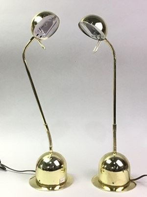 Lot 565 - PAIR OF MODERN GILT TABLE LAMPS