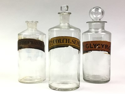 Lot 599 - GROUP OF VICTORIAN CHEMISTS BOTTLES