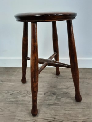 Lot 574 - MAHOGANY STOOL