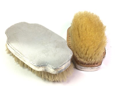 Lot 600 - TWO SILVER BACKED HAIR BRUSHES