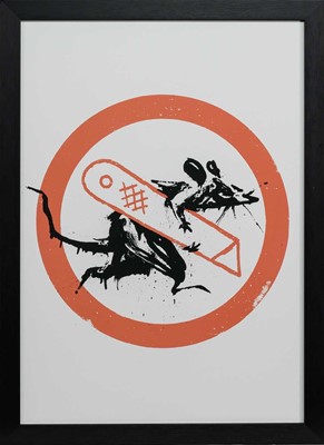 Lot 90a - BANKSY (BRITISH, b. 1974-), PAIR OF UNFRAMED CUT & RUN EXHIBITION POSTERS
