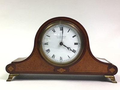 Lot 661 - J.D. CRICHTON OF EDINBURGH, WALNUT AND BURR MANTEL CLOCK